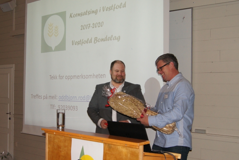 Ledermøte 2017 Prosjektleder Oddbjørn Rød orienterte om kornsatsing i Vestfold