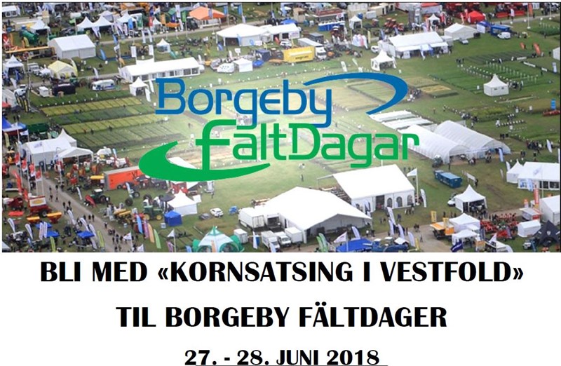 Kornsatsing i Vestfold til Borgeby fältdager